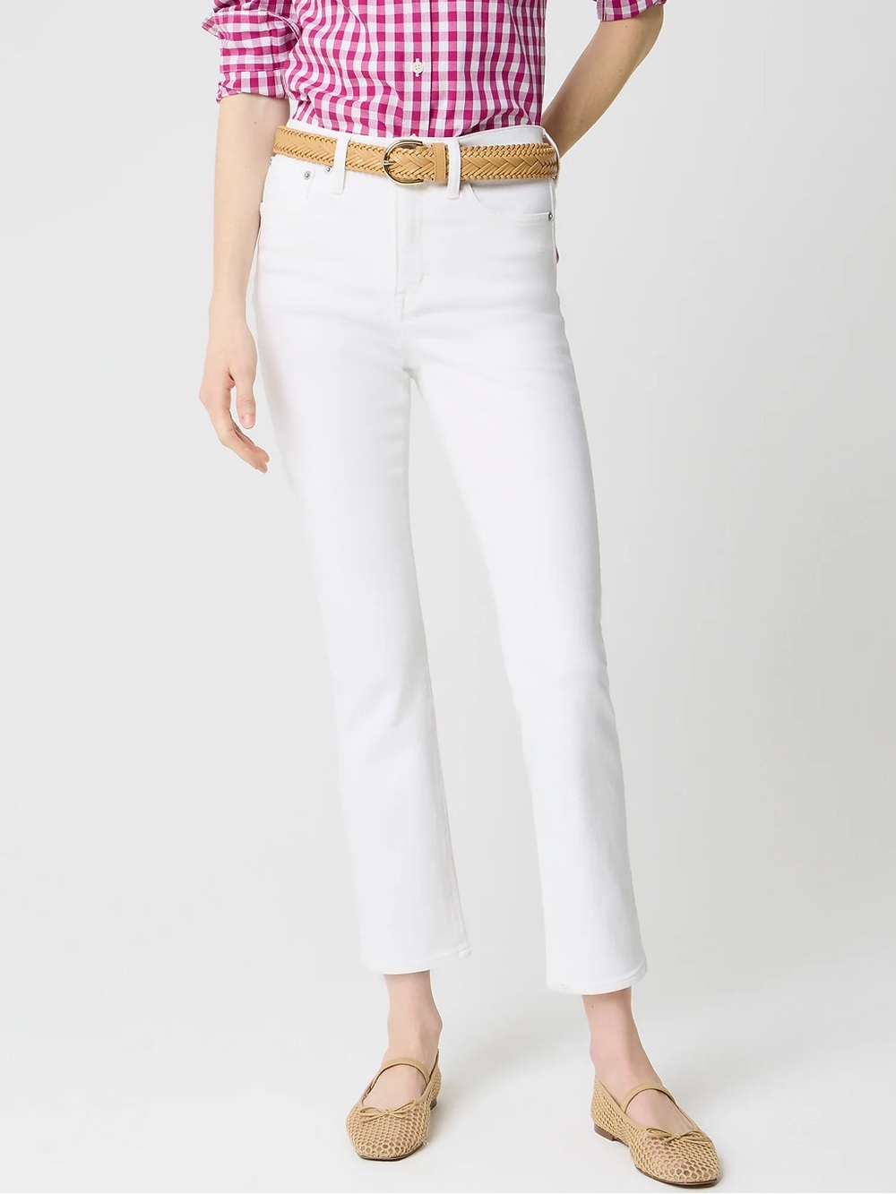 J.Crew White Curvy Vintage Slim Straight Jeans Size 32